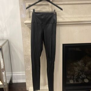Wilfred black high rise pleather leggings. Size small. Never worn.